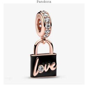 Rose Gold Love Padlock Charm